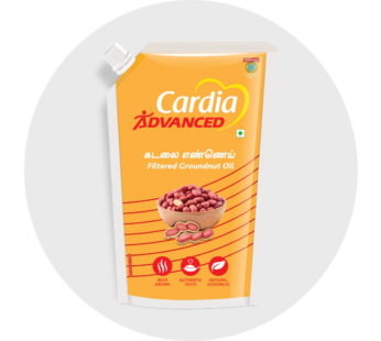 Cardia Advanced Filtered Groundnut Oil-Kadalai Ennai- 1L -கார்டியா அட்வான்ஸ் பில்ட்டர்ட் கடலை எண்ணெய்