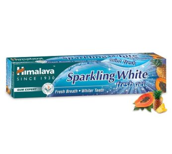 Himalaya Sparkling White Fresh Gel Toothpaste  – 80 gm- ஹிமாலயா ஸ்பார்க்லிங் ஒயிட் ஃப்ரெஷ் ஜெல் டூத் பேஸ்ட் – 80 கிராம்