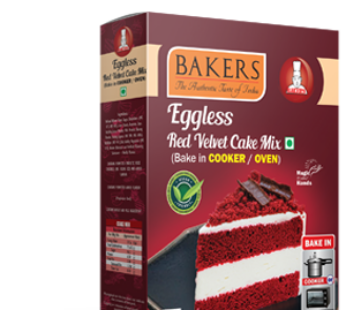 Bakers Eggless Red Velvet Cake Mix-பேக்கர்ஸ் எஃக்லெஸ் ரெட் வெல்வெட் கேக் மிக்ஸ் 225 கி