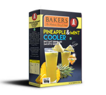 Bakers Pineapple & Mint Cooler Instant Drink Mix (Mojito Series) 100 g-பேக்கர்ஸ் பைனாப்பிள் & மின்ட் கூலர் இன்ஸ்டன்ட் ட்ரிங்க்ஸ் மிக்ஸ் -100 கி