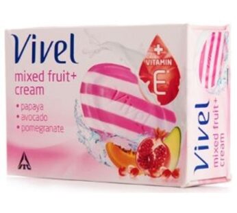 Vivel Mixed Fruit and Cream Soap – Bath Soap – 100g -விவல் மிக்ஸ்டு ஃப்ரூட் & கிரீம் சோப் -குளியல் சோப்-100 கி