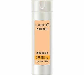 Lakme Sunscreen Lotion Peach Milk Moisturizer SPF 24 – 60ml -லாக்மே சன் ஸ்கிரீன் லோஷன் பீச் மில்க் மாய்ஸ்சரைசர் SPF 24 -60 மிலி