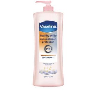 Vaseline Sunscreen Lotion Healthy White Sun & Pollution Protect SPF24 – 100 ml – வாஸ்லின் சன்ஸ்கிரீன் லோஷன் ஹெல்தி வைட் சன் & பொல்யூஷன் புரோடெக்ட் SPF 24 -100 மிலி