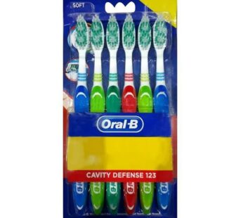 Oral B Brush  Cavity Defense Bacterial Tooth Brush (Pack of 6) – ஓரல் B பிரஷ் கேவிட்டி டிபன்ஸ் பாக்டீரியல் பிரஷ் (Pack of 6 )
